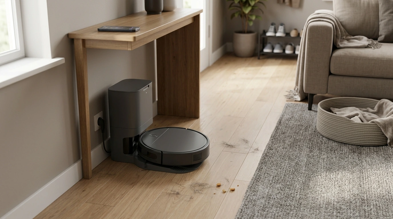 Self-Emptying Robot Vacuum: 3000Pa Power + App Control